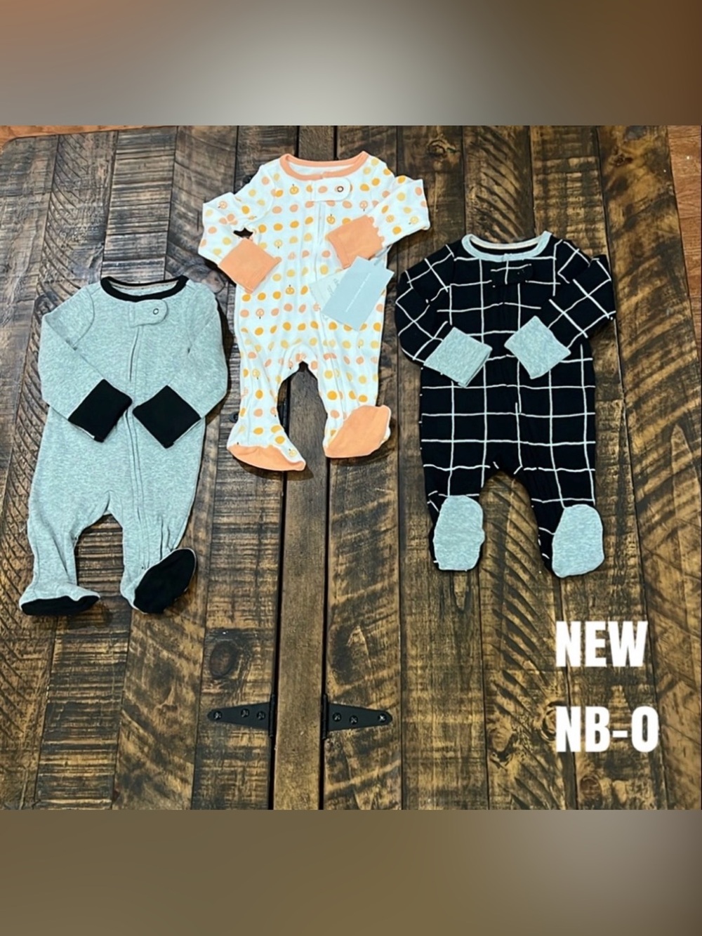 Cloud Island One piece footie sleepers NB-0 bundle